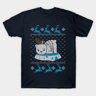 Sad Reindeer Bear T-Shirt